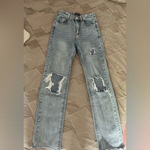 pretty little thing straight leg jeans